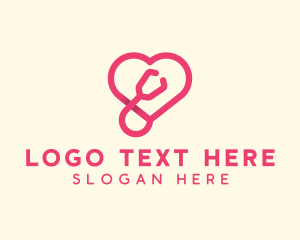 Pink Heart Stethoscope logo