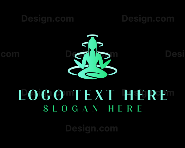 Yoga Meditation Pose Logo