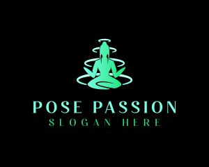 Yoga Meditation Pose logo design