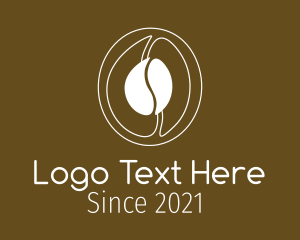 Coffee Bean Line Art logo