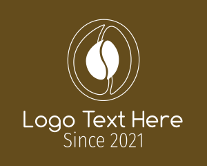 Coffee Bean Line Art logo