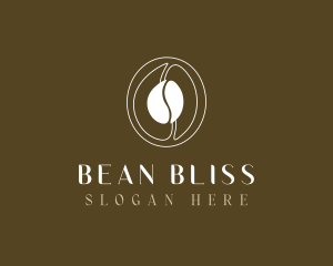 Coffee Bean Line Art logo design