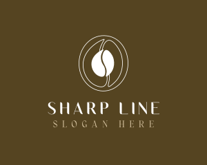 Coffee Bean Line Art logo design