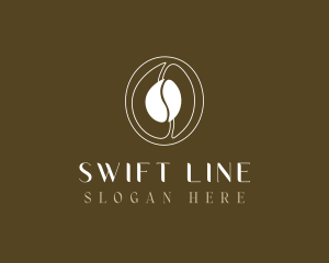 Coffee Bean Line Art logo design