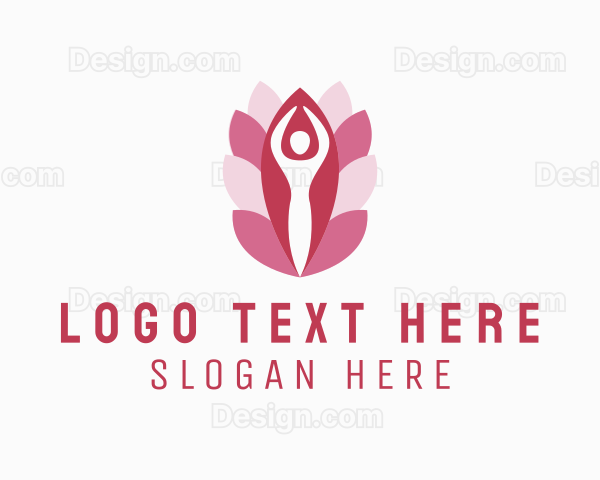 Wellness Yoga Flower Logo