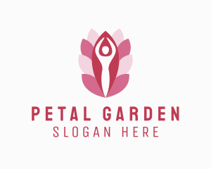 Wellness Yoga Flower  logo design