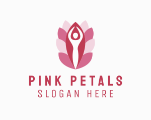 Wellness Yoga Flower  logo design