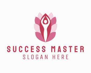 Wellness Yoga Flower  logo design