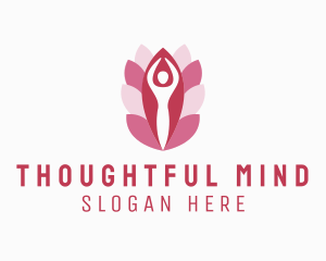 Wellness Yoga Flower  logo design