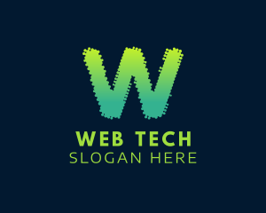 Digital Tech Pixel logo design