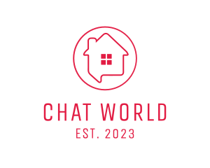 Housing Real Estate Chat logo design