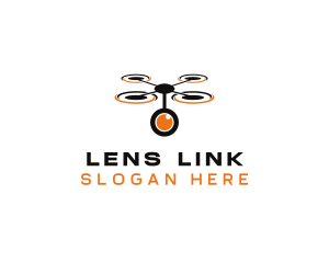 Camera Lens Drone logo design