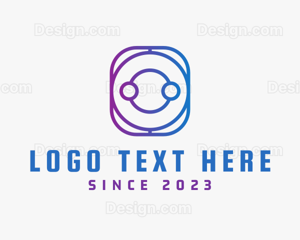 Gradient Digital Letter O Logo