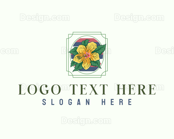 Hawaii Hibiscus Flower Logo