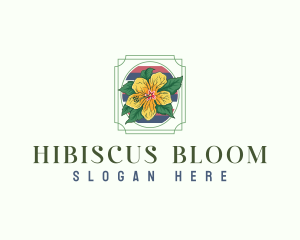 Hawaii Hibiscus Flower logo design