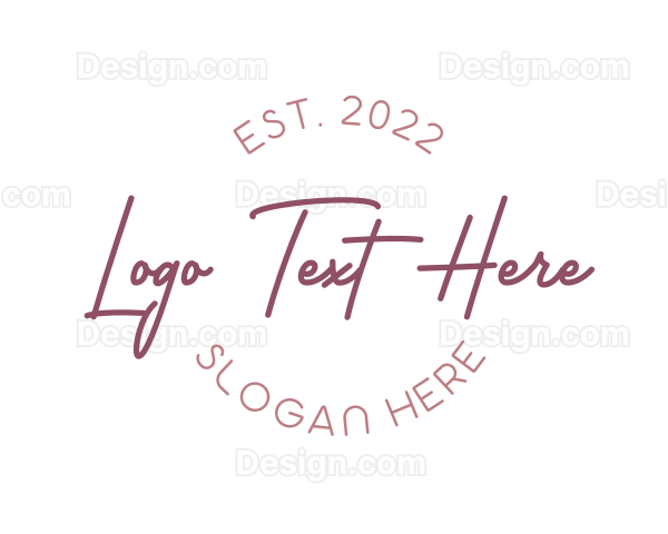 Elegant Cursive Wordmark Logo