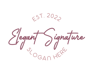 Elegant Cursive Wordmark logo design