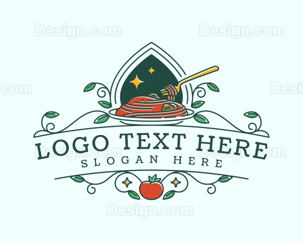 Tomato Spaghetti Pasta Logo