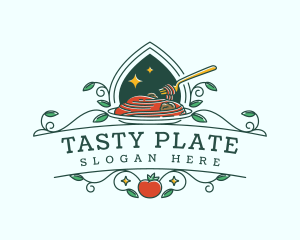 Tomato Spaghetti Pasta logo design