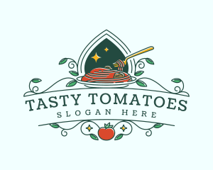 Tomato Spaghetti Pasta logo design