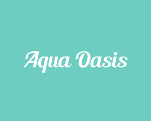 Aqua Fresh Text logo design