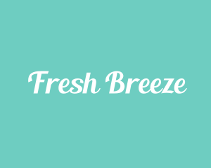 Aqua Fresh Text logo design