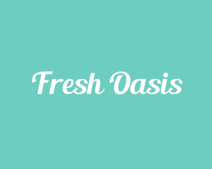 Aqua Fresh Text logo design