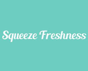 Aqua Fresh Text logo design