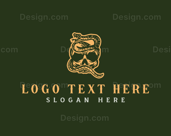 Venom Snake Skull Logo