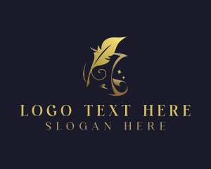 Calligraphy Feather Quill logo