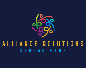 Colorful Group Alliance logo design