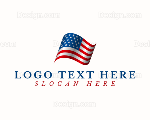 American Flag Wave Logo