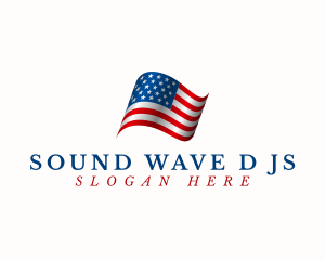 American Flag Wave logo design