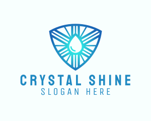 Liquid Shine Crest logo design