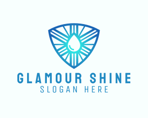 Liquid Shine Crest logo design