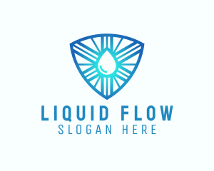 Liquid Shine Crest logo design