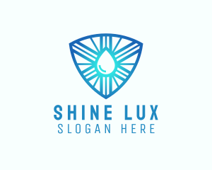 Liquid Shine Crest logo design