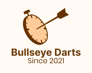 Arrow Bullseye Stopwatch logo design