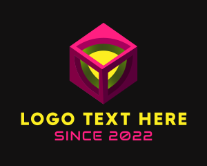 Digital Gaming Cube Technology logo design