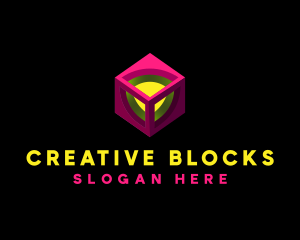 Digital Gaming Cube Technology logo design