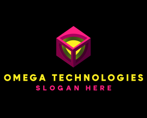 Digital Gaming Cube Technology logo design