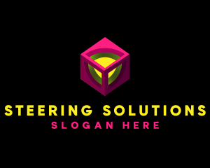 Digital Gaming Cube Technology logo design