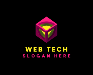 Digital Gaming Cube Technology logo design