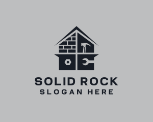 Brick Home Construction logo design