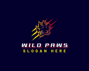 Wild Animal Paw logo design