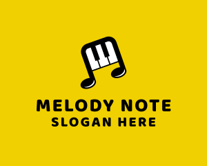 Piano Music Note logo