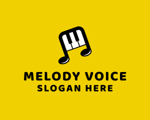 Piano Music Note logo