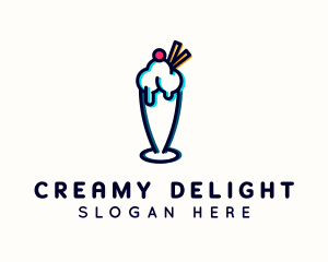 Ice Cream Milkshake Glitch logo