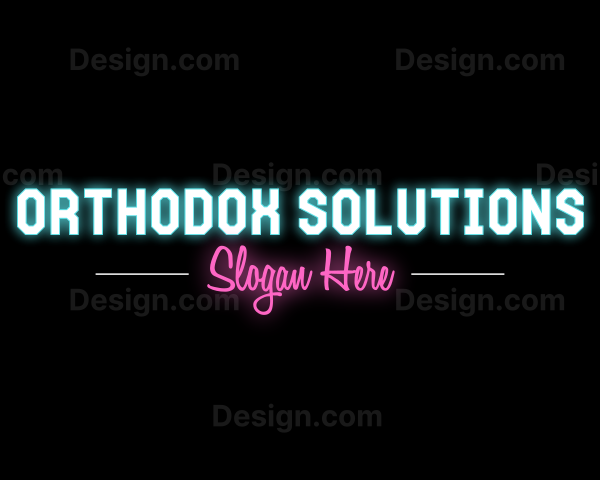 Bright Neon Wordmark Logo