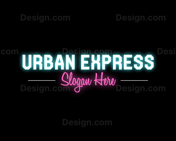 Bright Neon Wordmark Logo